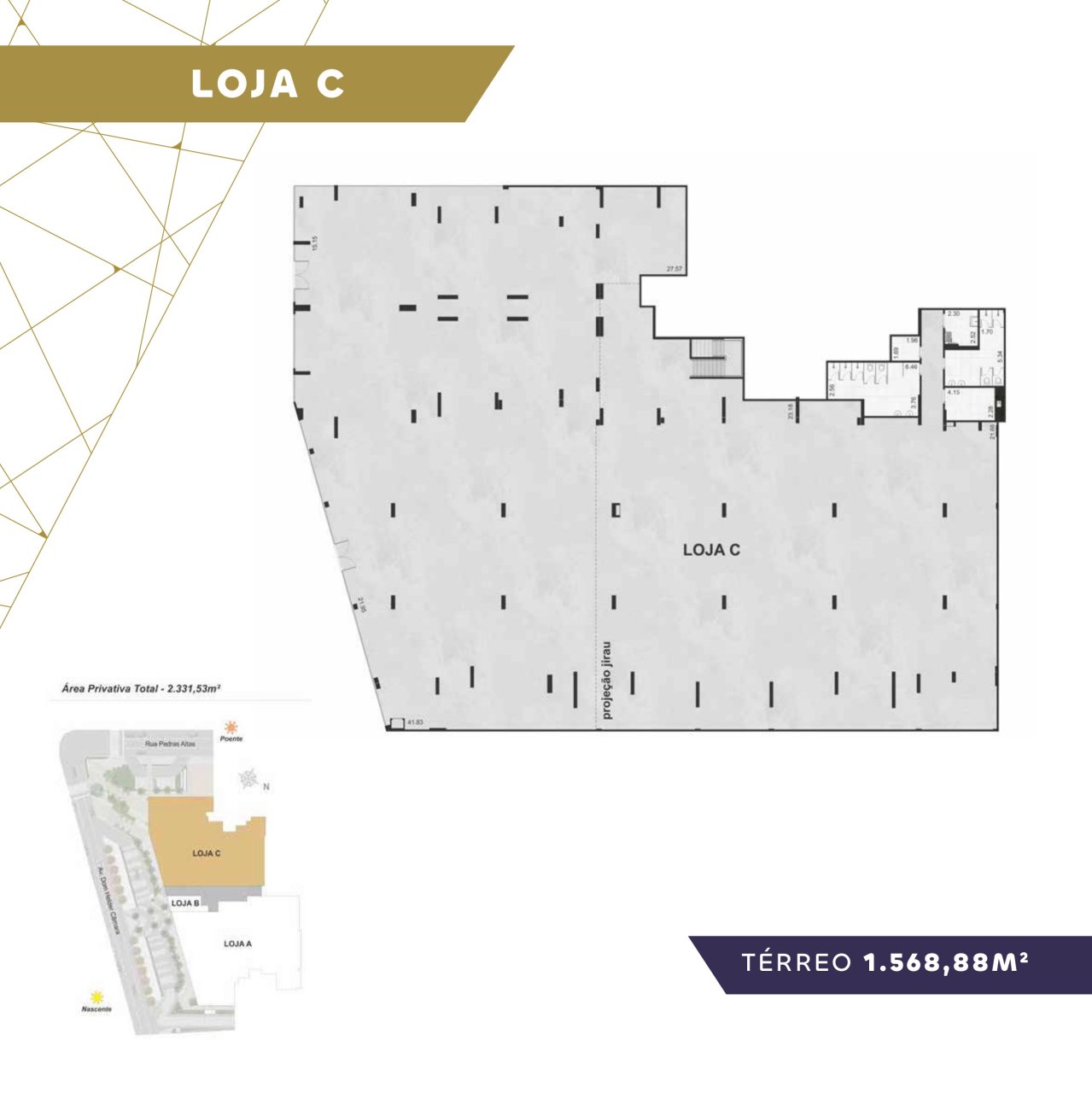 Loja C · térreo · 1.568,88 m²